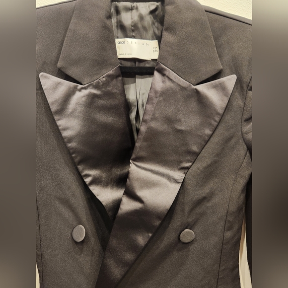 ASOS DESIGN Double Breasted Blazer, Black, Size US 8 and Size U… - Picture 4 of 10
